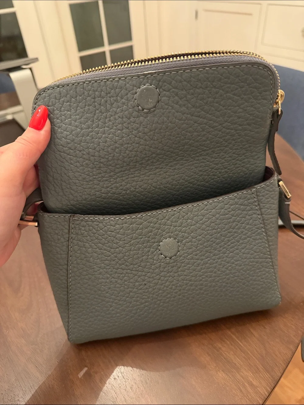 kate spade Slate Blue Pebbled Leather Crossbody